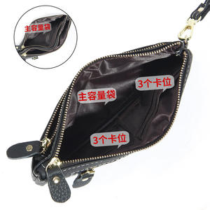 Andong <b>Leather</b> Clutch <b>Bag</b> for Women Long Zipper Wallet Genuine Cow <b>Leather</b> Purse Card Holder <b>Phone</b> <b>Bag</b> Simple Fashion 1066 - Product Image 2