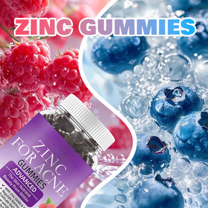 Gomitas <span class=keywords><strong>de</strong></span> <span class=keywords><strong>Zinc</strong></span> <span class=keywords><strong>de</strong></span> Marca Privada OEM con Sabor a Arándano, Refuerzo del Sistema Inmunitario y Estimulante del Metabolismo, Suplementos Dietéticos - Product Image 3