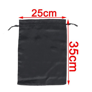 Lot de 12 sacs en satin, 25*35 cm, grands sacs de rangement noirs et roses en soie douce pour perruques, outils d'emballage et accessoires pour perruques - Product Image 6