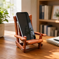 Support de téléphone pliable en bois de rose, support de bureau en bois, décoration pour la maison et le bureau, cadeau, OEM, vente en gros, support de téléphone en bois