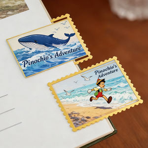 도매 사용자 정의 주식 금속 예술 판타지 중공 책갈피 그림 도금 빈 에칭 황동 골동품 스탬핑 레이저 컷 - Product Image 1