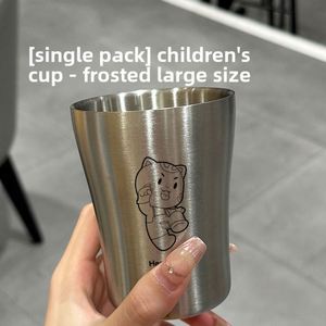 Vaso de Agua de Acero Inoxidable 304 para el Hogar, Adultos y Niños, Antiescaldaduras, Anticaídas, Vaso para Beber, Vaso para Leche para Bebés de Jardín de Infancia - Product Image 6