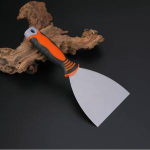 Couteau à mastic en acier inoxydable avec poignée TPR, racloir, truelle à plâtre, outil <span class=keywords><strong>de</strong></span> lissage <span class=keywords><strong>de</strong></span> la boue, remplisseur mural à haute élasticité - Product Image 2