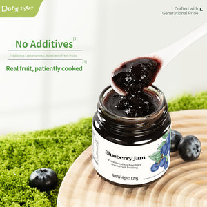 OEM ODM trà bong bóng Thành phần bánh quy mứt trái cây kem tráng miệng 120g Mứt Việt quất - Product Image 5