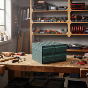 TTAKE Drawer Unit Label Cab Green <b>Tool</b> Containers 4 Drawer <b>Storage</b> <b>Cabinet</b> - Product Image 3