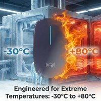 Estación de Carga Inteligente para Vehículos Eléctricos NACS de 48A, Nivel 2, Montaje en Pared, Carcasa Metálica IP65 y Aplicación 4G para Tesla Estándar NACS