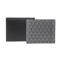 Portefeuille court en cuir PU à motif géométrique, porte-cartes bicolore, étiquette privée, portefeuille personnalisé pour homme