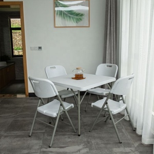 Tavolo da gioco pieghevole quadrato facile da trasportare <span class=keywords><strong>con</strong></span> gambe pieghevoli da esterno tavolo compatto per escursioni in campeggio - Product Image 3