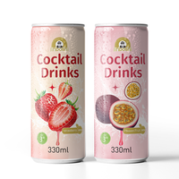 Boisson prête à boire en conserve, jus de pêche, cocktail pré-mélangé, OEM, pour fête d'été, vodka forte, brandy, boissons alcoolisées pétillantes, vin