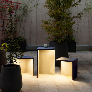 Lampes solaires de jardin modernes en acier inoxydable, étanches IP65, pour éclairage de table et de chaise, idéales pour cour, villa et aménagement paysager - Product Image 1