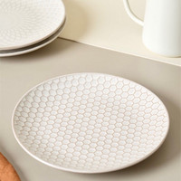 Assiettes en céramique Fobenta vintage espagnoles à motifs en relief pour le petit-déjeuner, les desserts et les steaks - Usage domestique