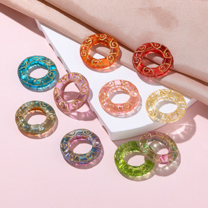 Anneau de sécurité en verre translucide pour bijoux DIY, accessoires pour bracelet, pendentif, chaîne de téléphone portable, cadeau unisexe, origine Yiwu - Product Image 1