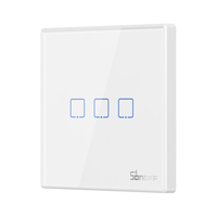 Untuk SONOFF T2EU2C-RF 86 Tipe Smart Wall Switch Panel Tempel 433MHz Nirkabel RF Remote 1-3 Gang Rumah Ruang Tamu Android Touch