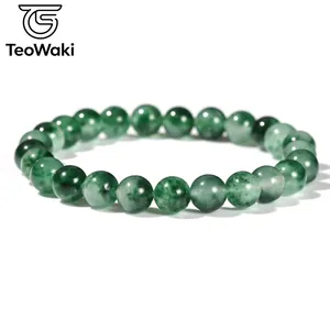 TeoWaki Gelang Elastis Manik-manik Batu Alam Bulat Pilihan Warna Beragam Perhiasan Fashion Harian Dapat Ditumpuk Hadiah Terbaik Liburan 19cm - Product Image 2