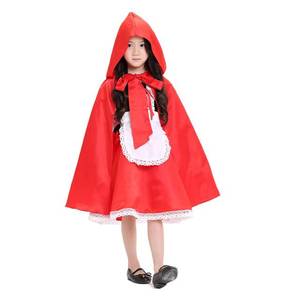 Disfraz de Caperucita Roja para Niñas de HP Kids, Vestido con Delantal de Encaje y Capa con Capucha, Conjunto de Disfraz de Halloween con Bolsa de Calabaza - Product Image 2