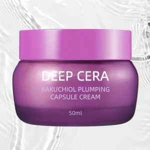 Crème en capsules repulpante au Bakuchiol, alternative au rétinol, hydratant raffermissant pour les pores, complexe 5 types de collagène et céramide, 50 ml - Product Image 1