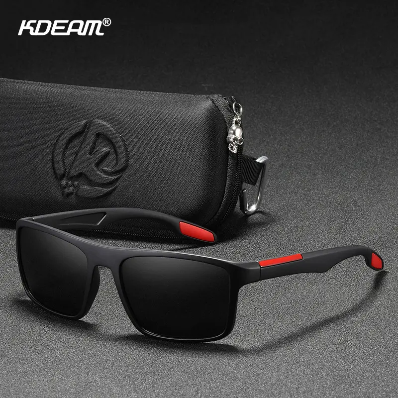 KDEAM New Custom Logo Polarized Sunglasses Men Hot Bán Thời Trang Kính Mát Sang Trọng Thương Hiệu Bán Buôn Đen Gương Blu Ray KD101