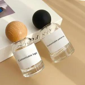 Botol parfum kaca kosong, 30ml 50ml 100ml semprotan bulat botol parfum mewah dengan kotak