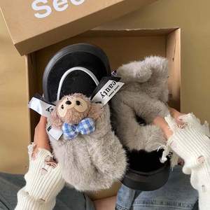 Botas de Nieve de Dibujos Animados Lindas y Versátiles, Cómodas para Otoño/Invierno 2025, Pantuflas de PVC Sherry Mei - Product Image 2