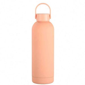 Minimalist Stainless Steel Vacuum Insulated Water Bottle with Handle White Round Travel Flask Double Wall <b>Thermos</b> - Product Image 4