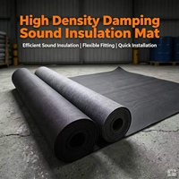 Rouleau de feutre insonorisant haute densité, isolation acoustique, tapis amortissant, panneau absorbant le son en PVC ignifuge pour murs, sols et plafonds