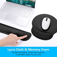 Ensemble clavier et souris Kelida avec repose-poignets en mousse à mémoire de forme, antidérapant, pour le jeu et le bureau