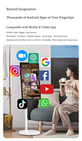 Téléviseur intelligent portable CUHUB 32 pouces 4K avec écran tactile rotatif, affichage LCD sans fil, batterie intégrée pour l'apprentissage vidéo