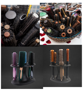 Support de rangement roulant noir en PP pour outils de salon de coiffure, peignes, brosses et ciseaux - Product Image 6