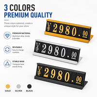 Support de Présentation en Alliage d'Aluminium de Luxe pour Étiquettes de Prix – Idéal pour Bijouteries, Boutiques, Supermarchés et Promotions Commerciales