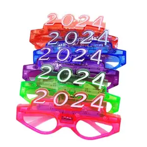 Multi Styles Holiday Products Halloween Funny Tricky Party Supplies LED Luminous Glow Neon Lights Flashing Glasses