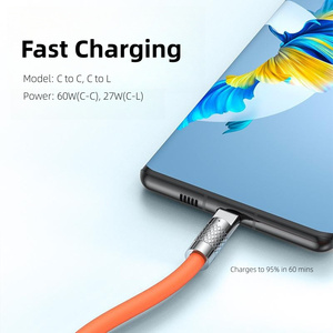 สายซิลิโคน PD 60W USB-C กับ USB-C สายชาร์จข้อมูลเร็วสุดเหมาะสำหรับ iPhone 16 15<span class=keywords><strong>ชาร์จ</strong></span>เร็วสายข้อมูล - Product Image 6