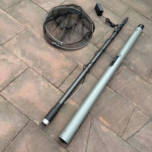 Red <span class=keywords><strong>de</strong></span> <span class=keywords><strong>Pesca</strong></span> Eléctrica Retráctil Automática, Portátil, Plegable, <span class=keywords><strong>de</strong></span> Aluminio Ultraligero, <span class=keywords><strong>de</strong></span> 4.2 Metros, 5000/9000 Vatios, Color Negro - Product Image 1