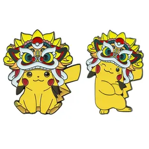 Anime Cartoon Fox Mini Emblem Yellow Delicate Enamel Pin Fashion Custom Factory Badge