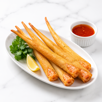 Fournisseur de fruits de mer surgelés en Chine : bâtonnets de crevettes, crevettes, langoustines |   Collation croustillante enrobée de panure et frite |   Produits alimentaires semi-finis Golden Finger