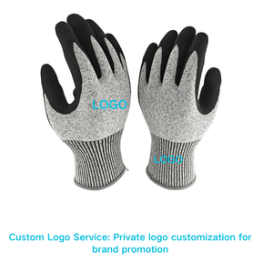 Guantes a prueba de cortes EN 388 Cut F UHMWPE de alta calidad con acabado de nitrilo arenoso para reparación mecánica y automotriz - Product Image 5