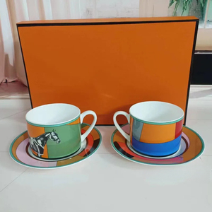Luxury 3-Color <b>Bone</b> Porcelain Afternoon <b>Tea</b> Double Cup Dish New Ceramic Coffee Cup with Dish <b>Set</b> Elegant <b>Tea</b> Cups & Saucers - Product Image 4