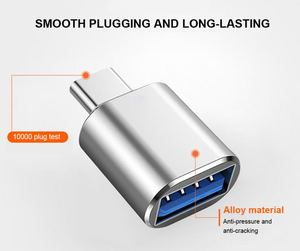 อะแดปเตอร์ USB C ตัวผู้เป็นตัวเมียสาย USB3.0 <span class=keywords><strong>OTG</strong></span> สำหรับรถยนต์ MacBook ชาร์จข้อมูลสำหรับ <span class=keywords><strong>Huawei</strong></span> สำหรับ Samsung สำหรับ xiaom - Product Image 2