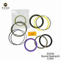 Kit de joints de vérin de godet GID EX200-2 0,3 kg PU+NBR+PTFE+Métal pour réparation de vérin hydraulique d'excavatrice EX200