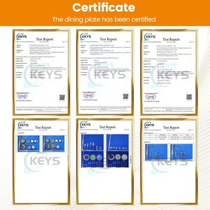 Brett <span class=keywords><strong>Creative</strong></span> Bone China Cerámica Tinta Flores y Platos de Árbol Juego <span class=keywords><strong>Durable</strong></span> Boda Evento Bistec Cena Vajilla - Product Image 4