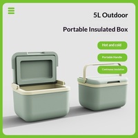 Glacière portable isotherme 5L avec logo personnalisé pour camping, pique-nique et activités de plein air, avec poignée