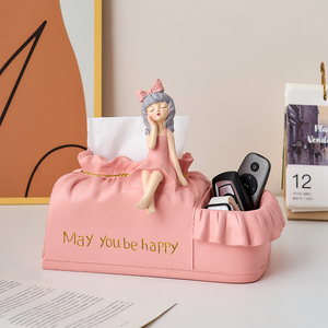 Decorative Accessories Resin Multifunctional Tissue <strong>Box</strong> Bow <strong>Tie</strong> Cat <strong>Storage</strong> <strong>Box</strong> - Product Image 3