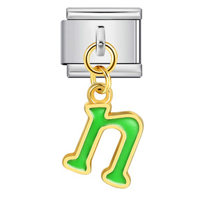 Modulo italiano fai da te Fashion braccialetti colorato oro placcato in <span class=keywords><strong>acciaio</strong></span> inox con lettera di gocciolamento gioielli fai da te personalizzabili - Product Image 2