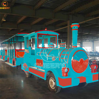 Le parc d'attractions touristique de Noël monte un train diesel électrique sans rail à vendre