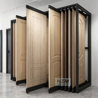 Présentoir coulissant personnalisé en métal pour échantillons de portes, présentoir à pousser et tirer pour carrelage, pierre, parquet en bois pour salle d'exposition