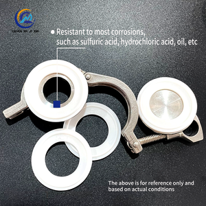 100% Trinh Nữ phẳng <span class=keywords><strong>PTFE</strong></span> tùy chỉnh Gasket con dấu mòn tri-kẹp ferrule miếng đệm trong hình dạng khác nhau Chống ăn mòn - Product Image 4