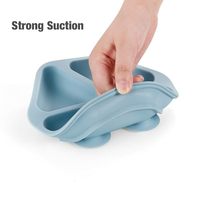 Assiettes à ventouse hexagonales Yiyabb 100 % silicone de qualité alimentaire pour bébés et tout-petits, 20x20cm, 3cm d'épaisseur, style classique, multicolores, pour l'alimentation