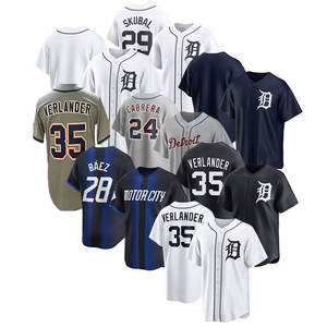 Venta al por Mayor <span class=keywords><strong>de</strong></span> Camisetas <span class=keywords><strong>de</strong></span> Béisbol Cosidas <span class=keywords><strong>de</strong></span> Alta Calidad 2026, Nuevas, del Equipo Americano <span class=keywords><strong>Detroit</strong></span>, Personalizadas con Todos los Jugadores, 28 Baez, 35 Verlander - Product Image 3