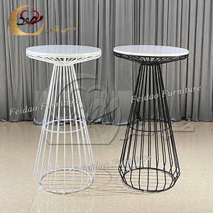 Meubles de salon, tables et chaises de bar hautes incurvées modernes en acier inoxydable pour hôtel et cave à vin - Product Image 5