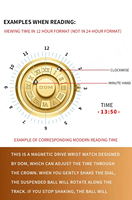 Nuevo reloj DOM para hombre, concepto de tendencia dorada 1345, relojes para hombre, puntero de desplazamiento creativo, reloj de pulsera resistente al agua a la moda con fuerza magnética