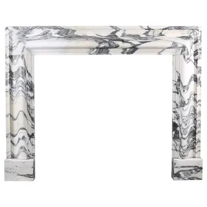 Newstar Indoor Decoration Modern Design Stone Carving Marble Fireplace Surround Home White Marble Fireplace Mantel